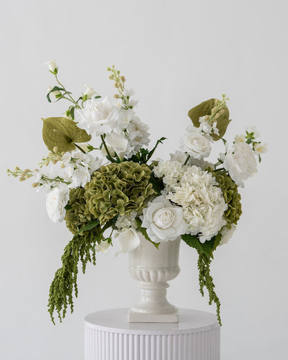 Cream & Green Urn Arrangement