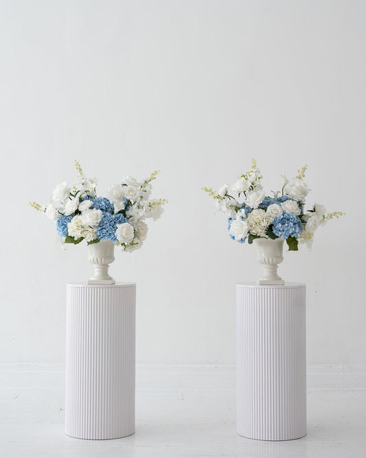 Blue & White Urn Set (2 pieces)