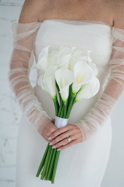 wedding flower arrangements with calla lilies The Charlotte Bouquet (Bride Size) – Forever Floral Co
